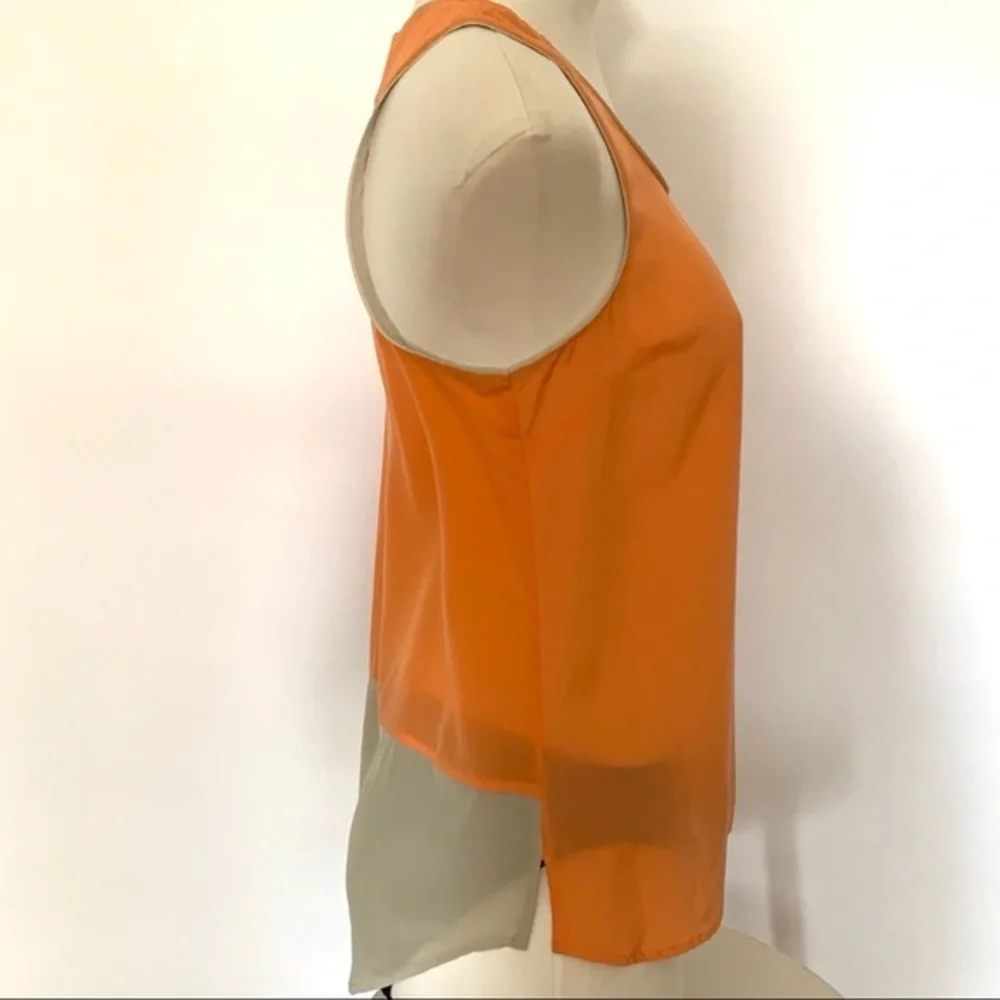 Anthropologie Maeve Hi-Low Silk Peach & Tank Tank